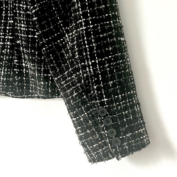 Coldcreek Water vintage black & white tweed front buttons jacket blazer - Picture 14 of 17